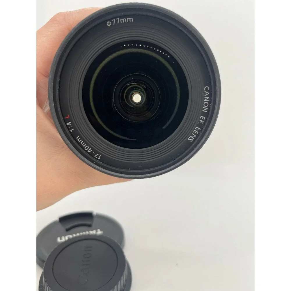 Canon EF 17-40mm f/4L USM Zoom Lens EF Mount Untested w/ Hoya 77mm UV Filter